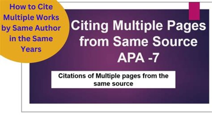 How do you cite multiple pages from the same book in APA 7th edition