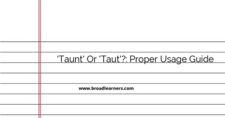 Is it taunt or taut